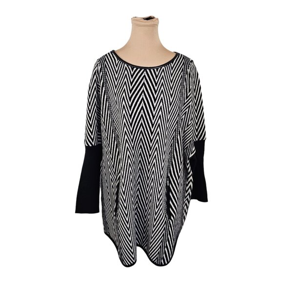 Nordstrom Collection 100% Cashmere Striped Front Pocket Sweater Sz M - Picture 1 of 7